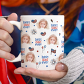 Personalized America Flag Mug Custom Face Gift for Dad HN590 - edge to edge mug GradoCreations