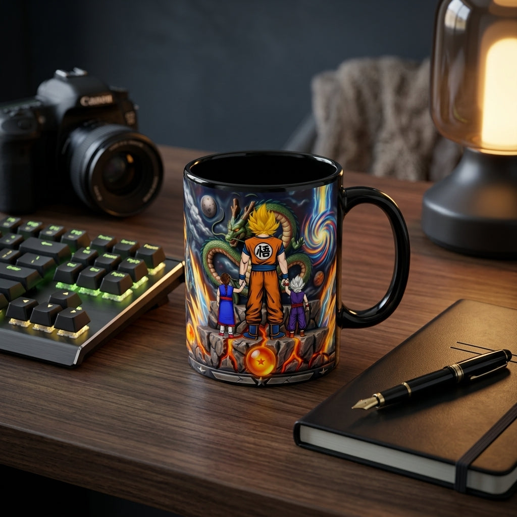 Personalized Super Saiyan Dad Mug Custom Gift for Father's Day