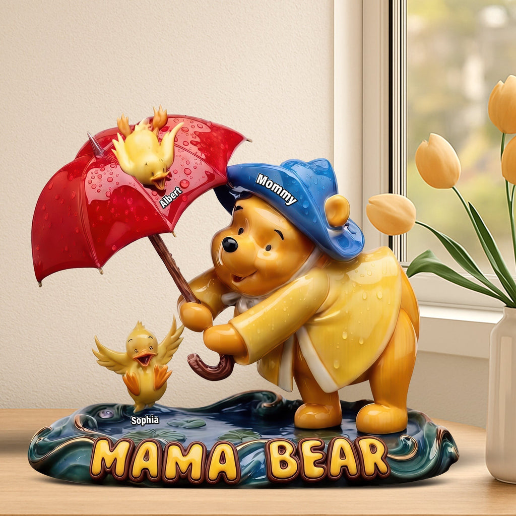 Personalized Acrylic Mama Bear Plaque Custom Gift for Mom