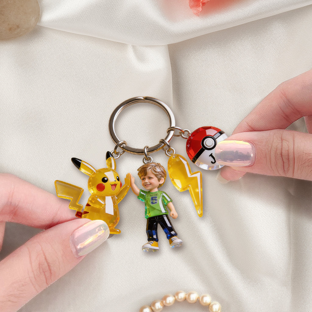 Personalized Acrylic Keychain with Charms for Movie Fans