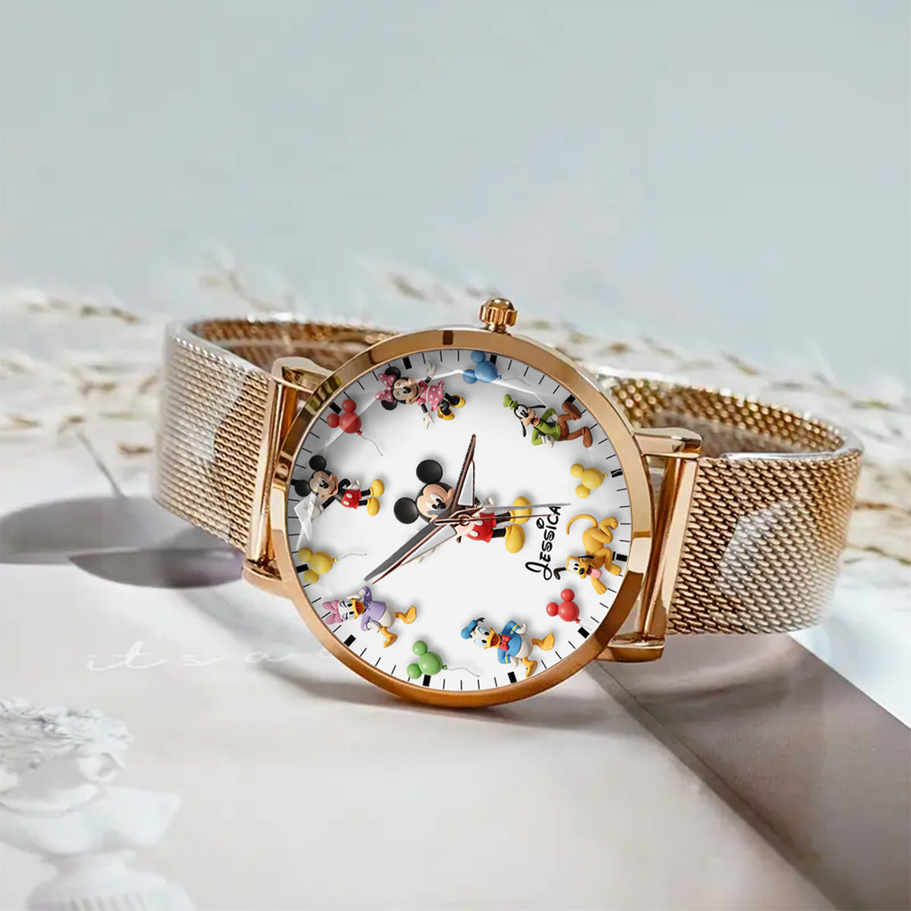 Personalized Disney Character Women's Watch Custom Name Gift for Her