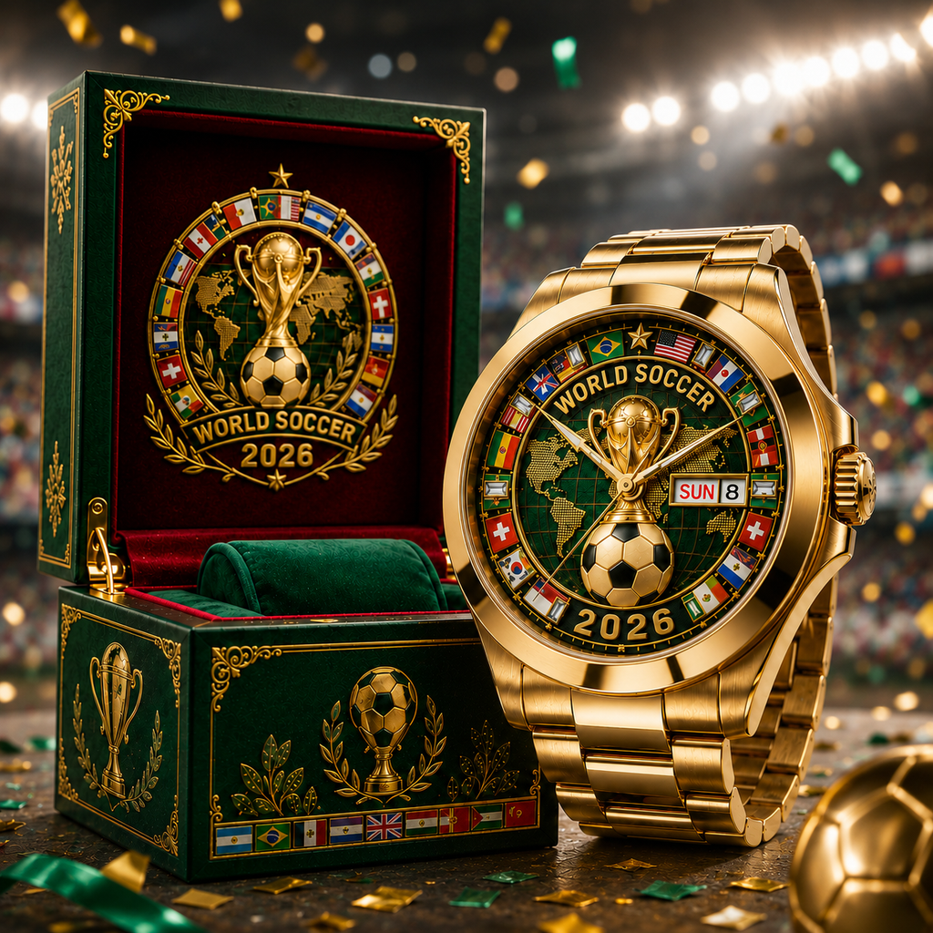 Personalized World Soccer Championship 2026 Men's Watch Gift for Dad, Soccer Fans