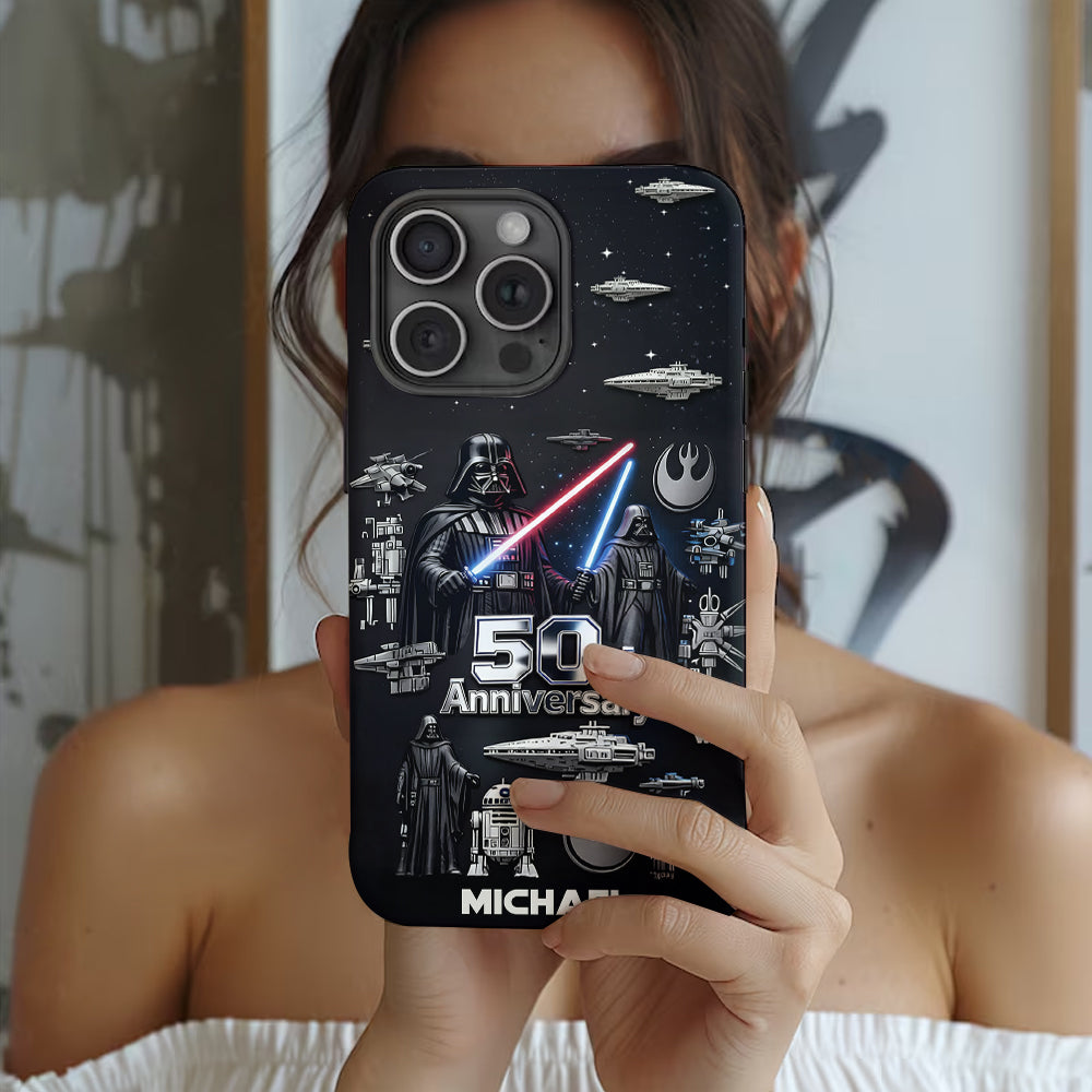 Personalized 50th Anniversary Star Wars Phone Case Gift for Movie Fans