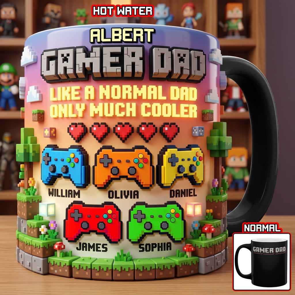 Personalized Color Changing Mug Gamer Dad Gift Idea