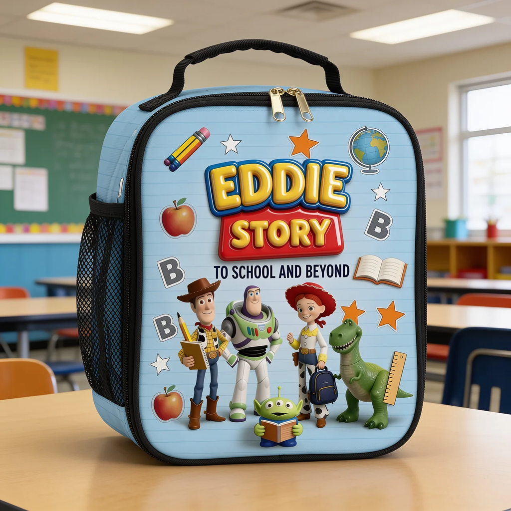 Personalized Toy Story School Set Backpack, Lunch Bag, Pencil Case & Water Bottle for Kids School Bag+ GradoCreations