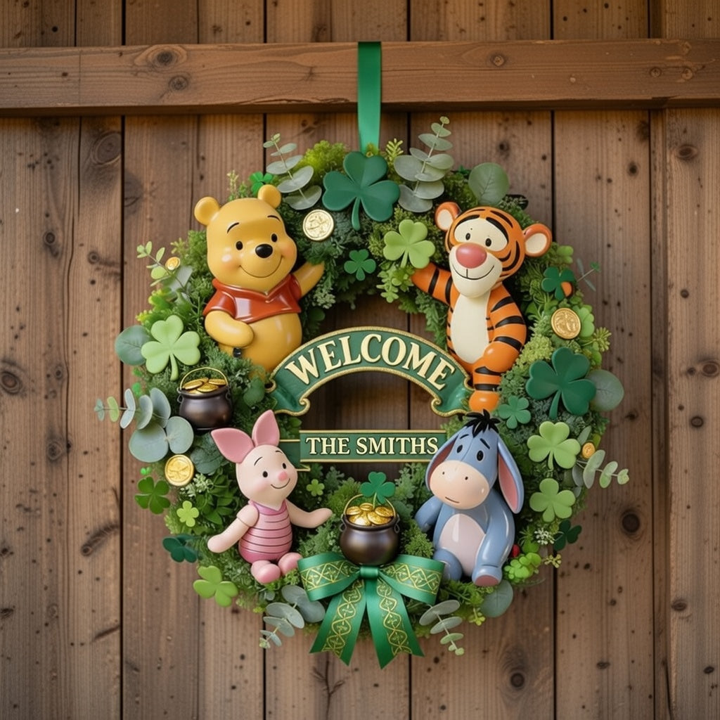 Personalized Welcome Family Wood Sign with Name - St. Patrick's Day Gift