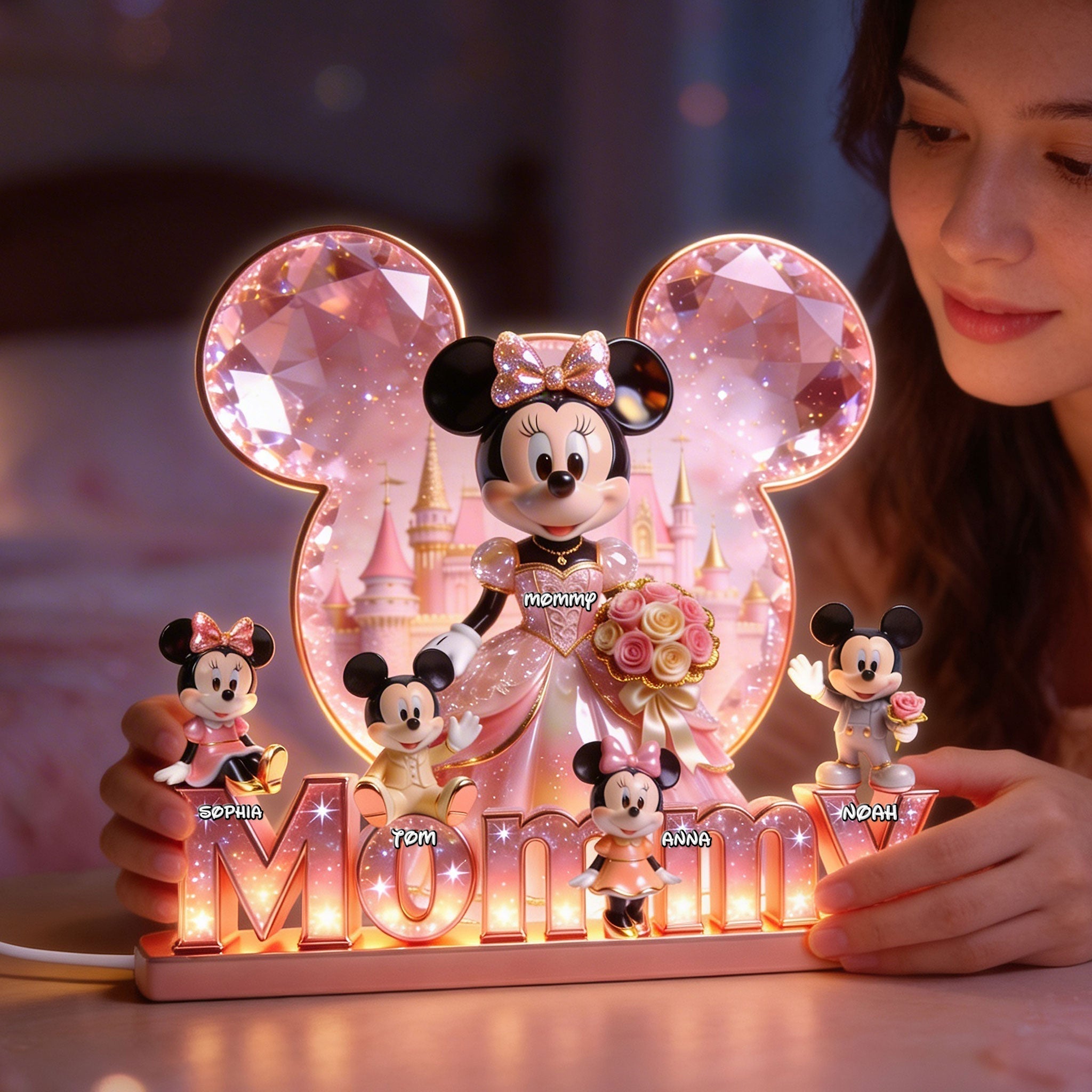 Personalized Magic Mouse Acrylic Light Box Gift for Mom