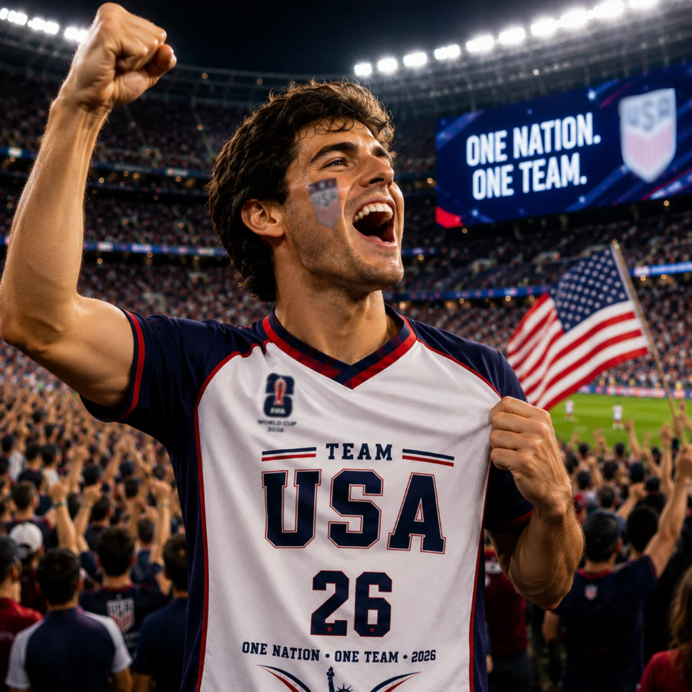 Personalized Soccer Jersey USA Stars & Stripes Custom Gift for Fans