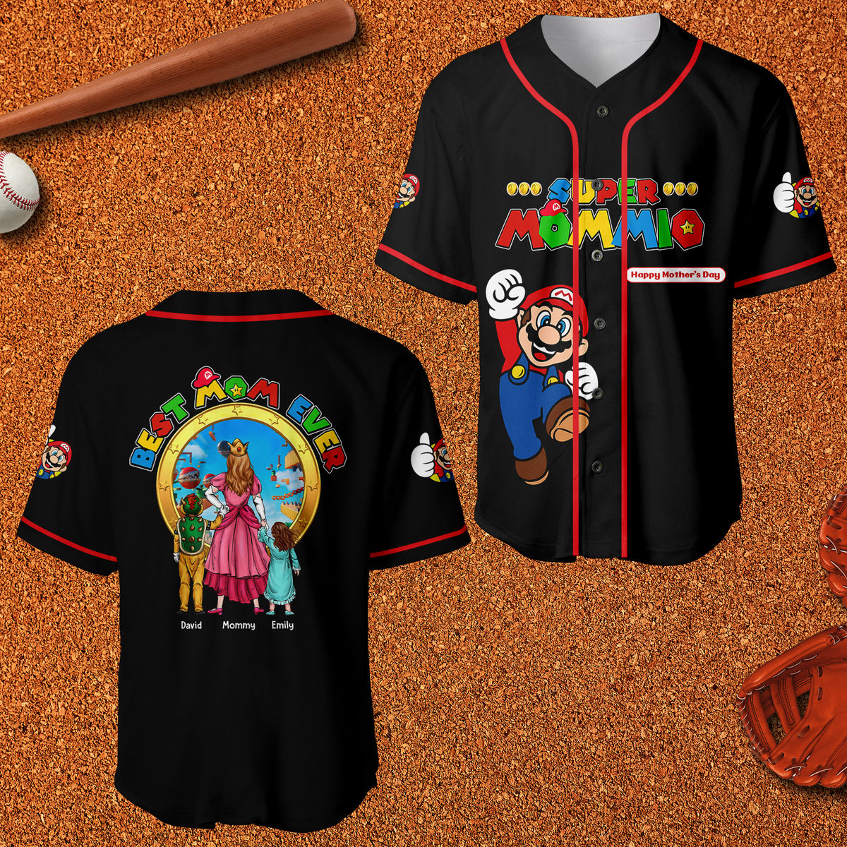 Personalized Baseball Jersey Best Mom Ever Gift for Mom