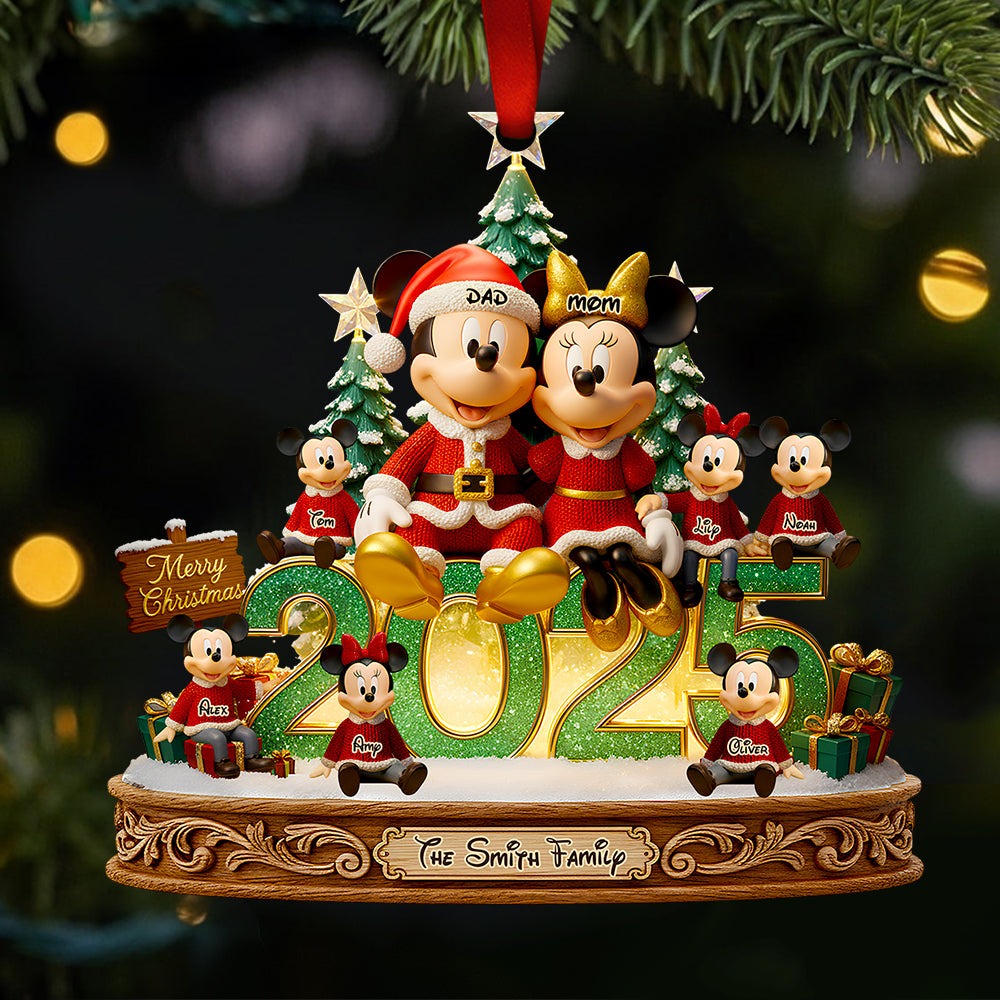 Personalized Family Christmas Ornament Custom Acrylic Décor Gift