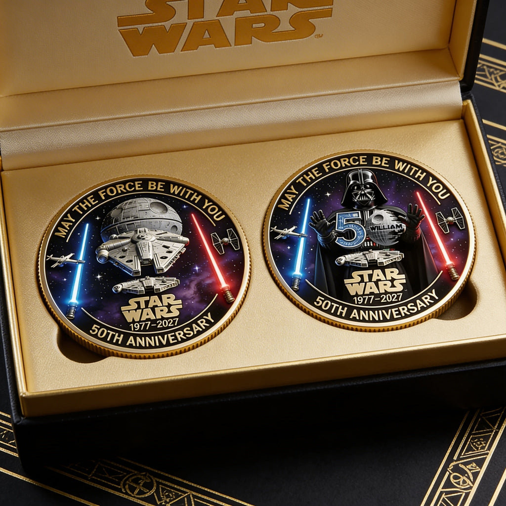 Personalized Commemorative Coin 50th Anniversary Star Wars Gift