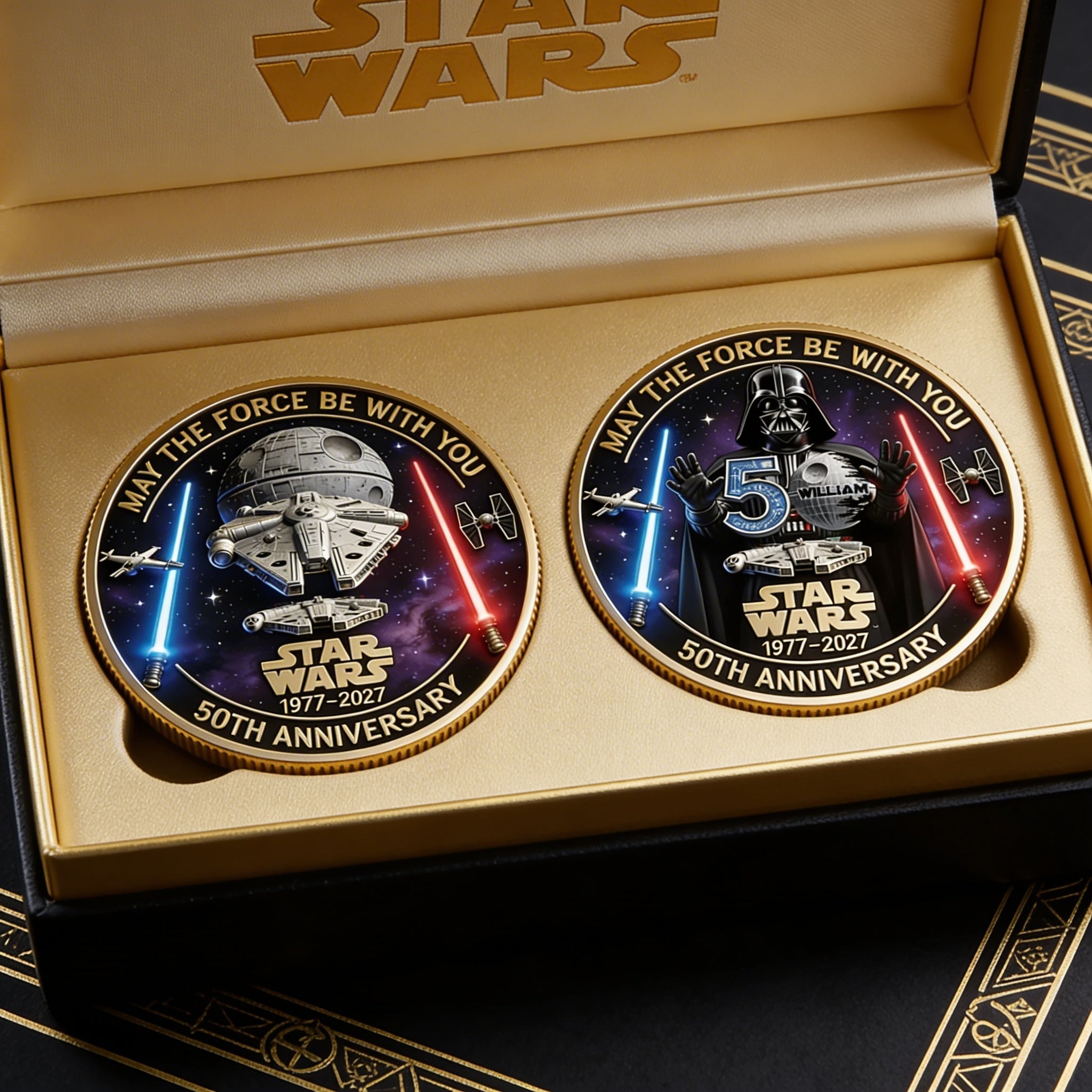 Personalized Commemorative Coin 50th Anniversary Star Wars Gift