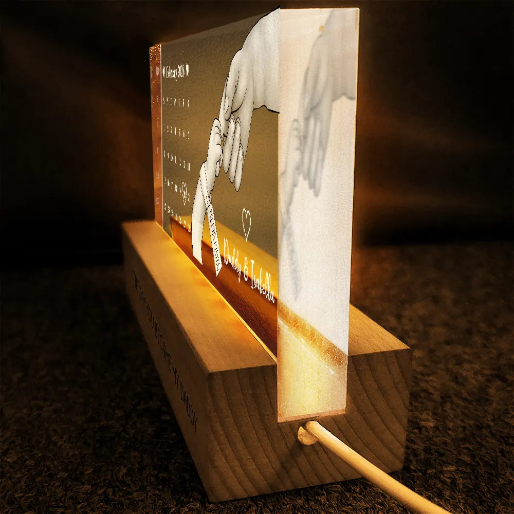 Personalized 3D LED Light Calendar Gift for Dad Customizable Artwork