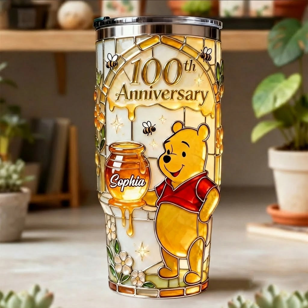 Personalized 100th Anniversary Tumbler Custom Name Gift for Movie Fans