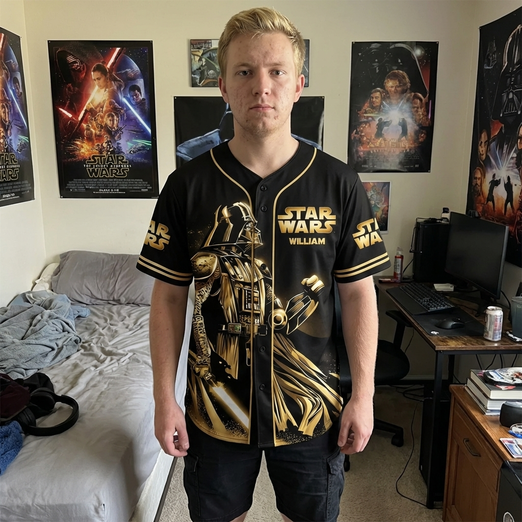 Personalized Star Wars Baseball Jersey 50th Anniversary Gift for Him