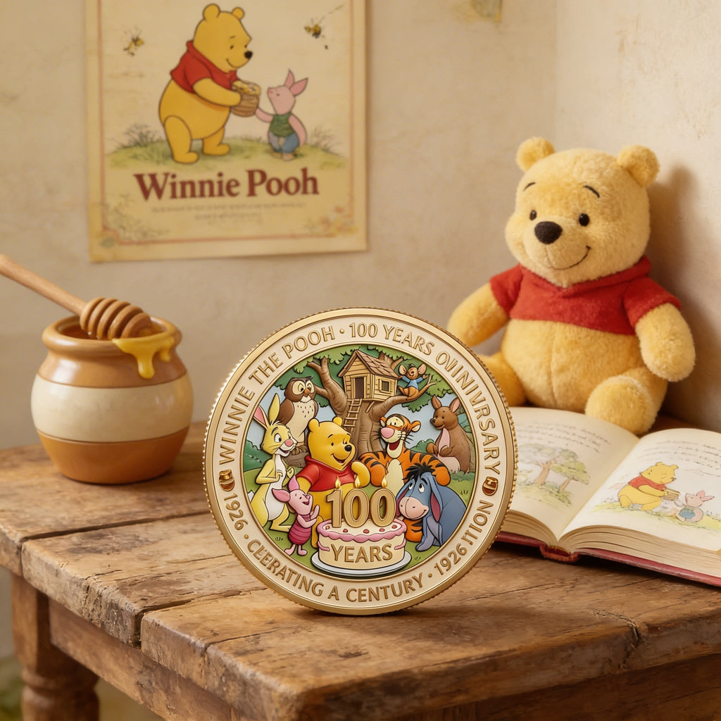 Personalized Winnie the Pooh Commemorative Coin Gift for Kids