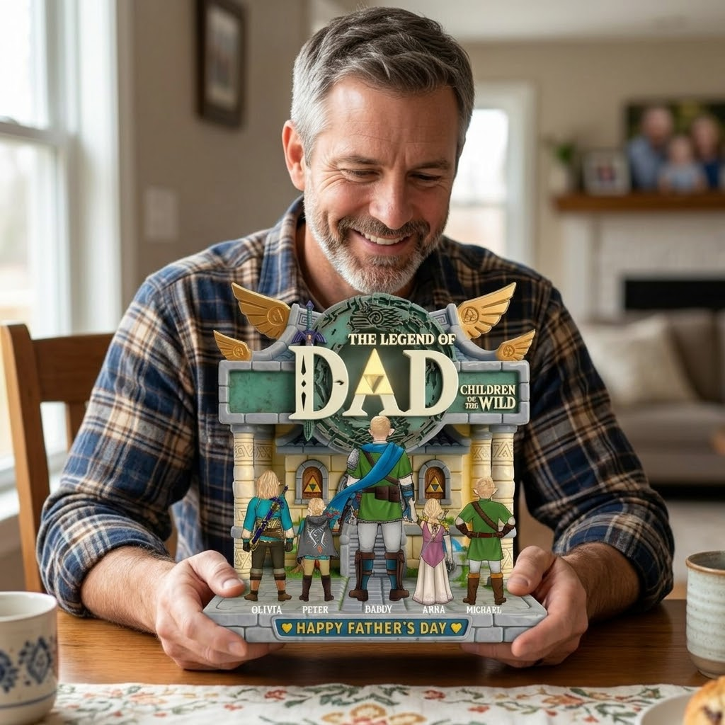 Personalized Acrylic Plaque Gift for Dad - Fantasy Adventure Theme