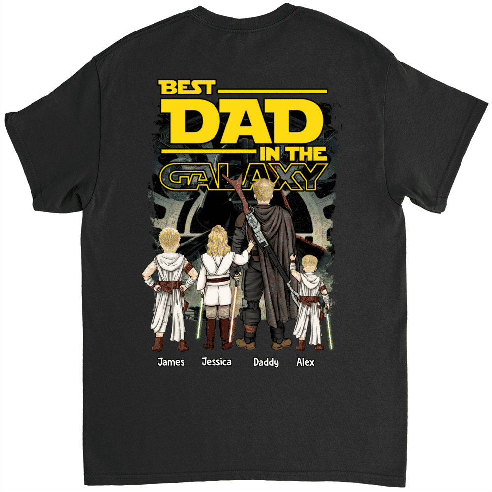 Personalized Best Dad In The Galaxy Shirt Custom Name Gift for Him
