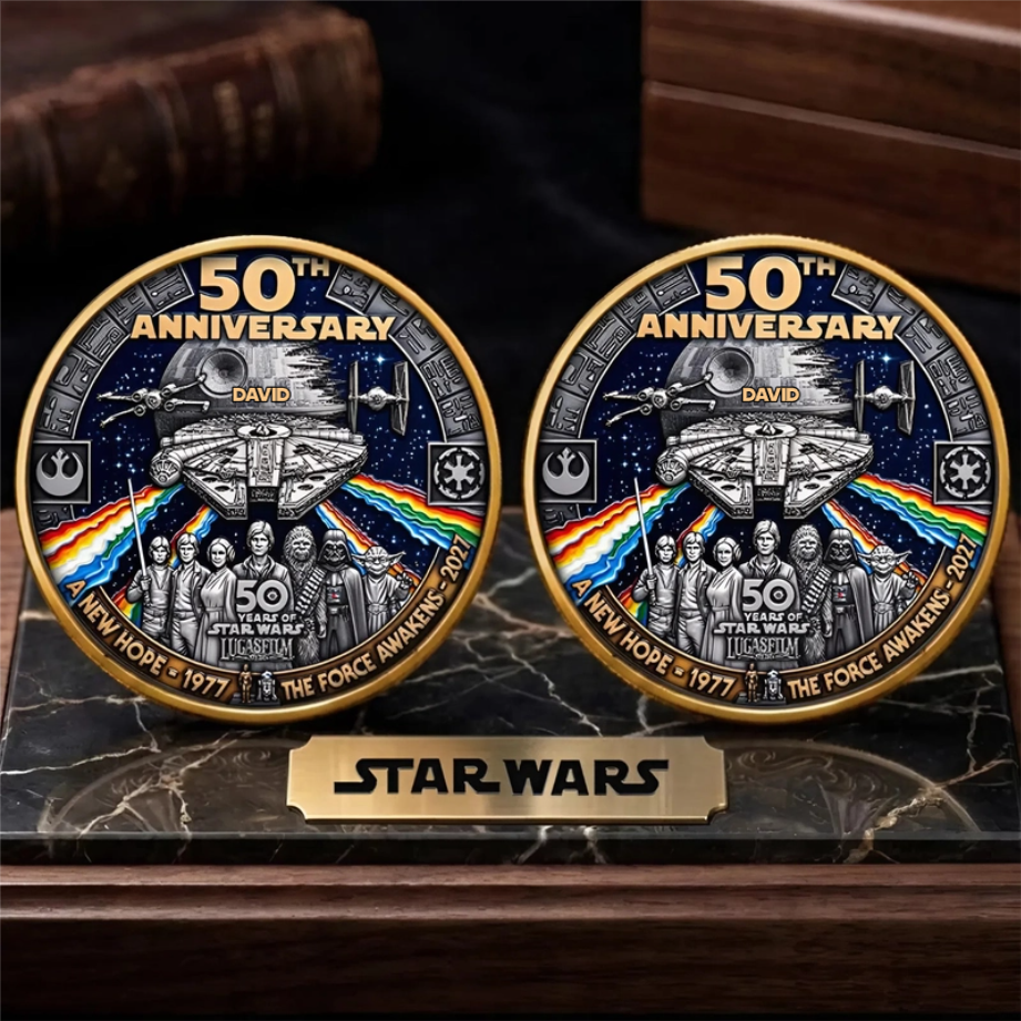 Personalized 50th Anniversary Commemorative Coin for Movie Fans