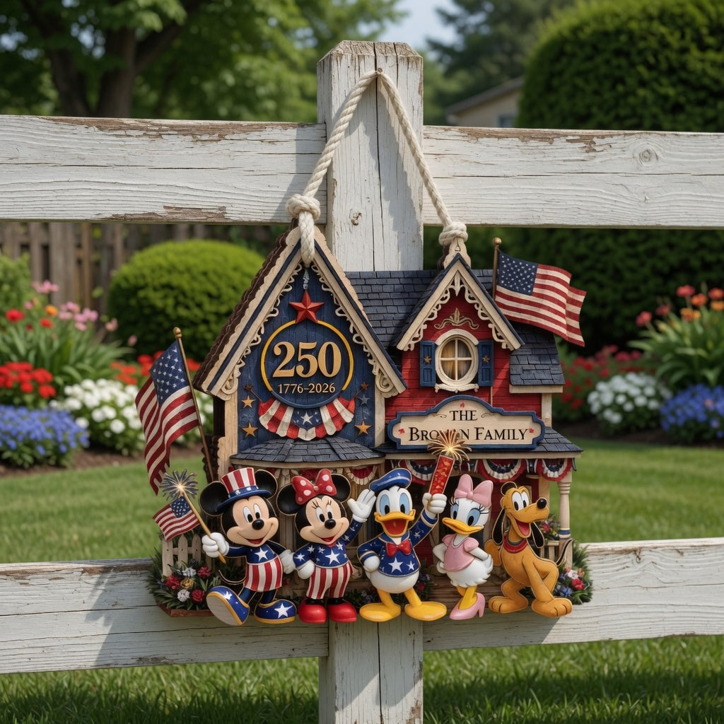 Personalized Custom Wood Sign 250 Years American Heritage Gift for Family