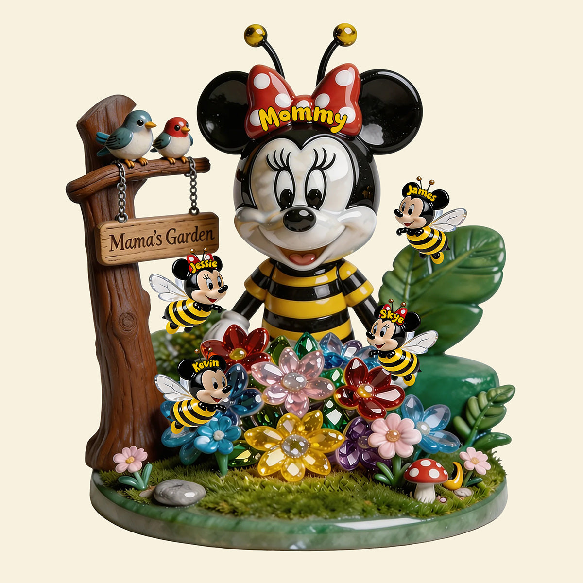Personalized Acrylic Plaque with Mama's Garden Design Gift for Mom