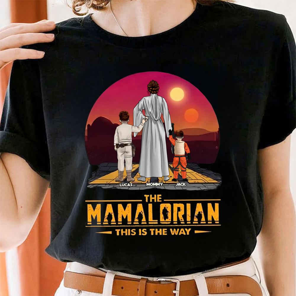 Personalized Mamalorian Shirt Custom Name Gift for Mom