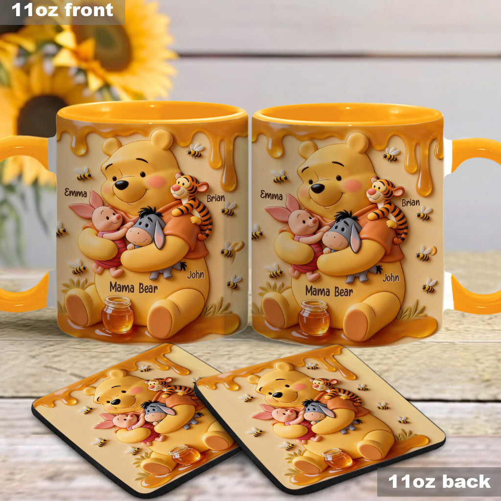Personalized Honey Bear Mug for Mom | Custom Name Drinkware Gift