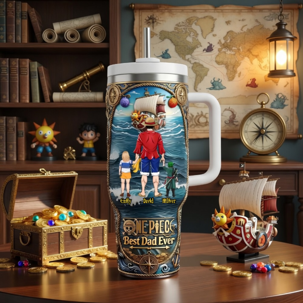 Personalized Dad Tumbler with Custom Name - Best Dad Ever Gift