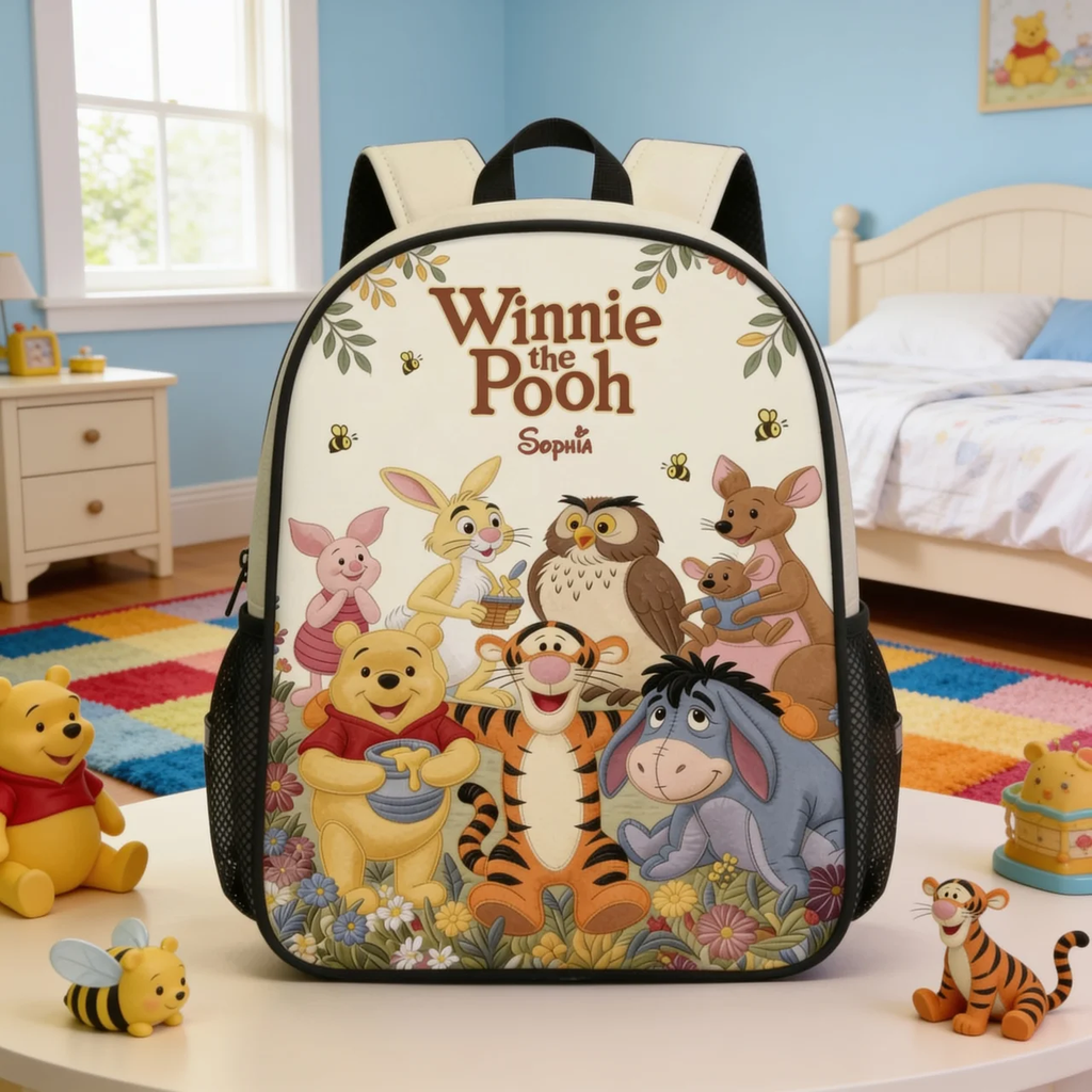 Personalized Winnie the Pooh Backpack Set for Kids - Back to School Gift School Bag+ GradoCreations
