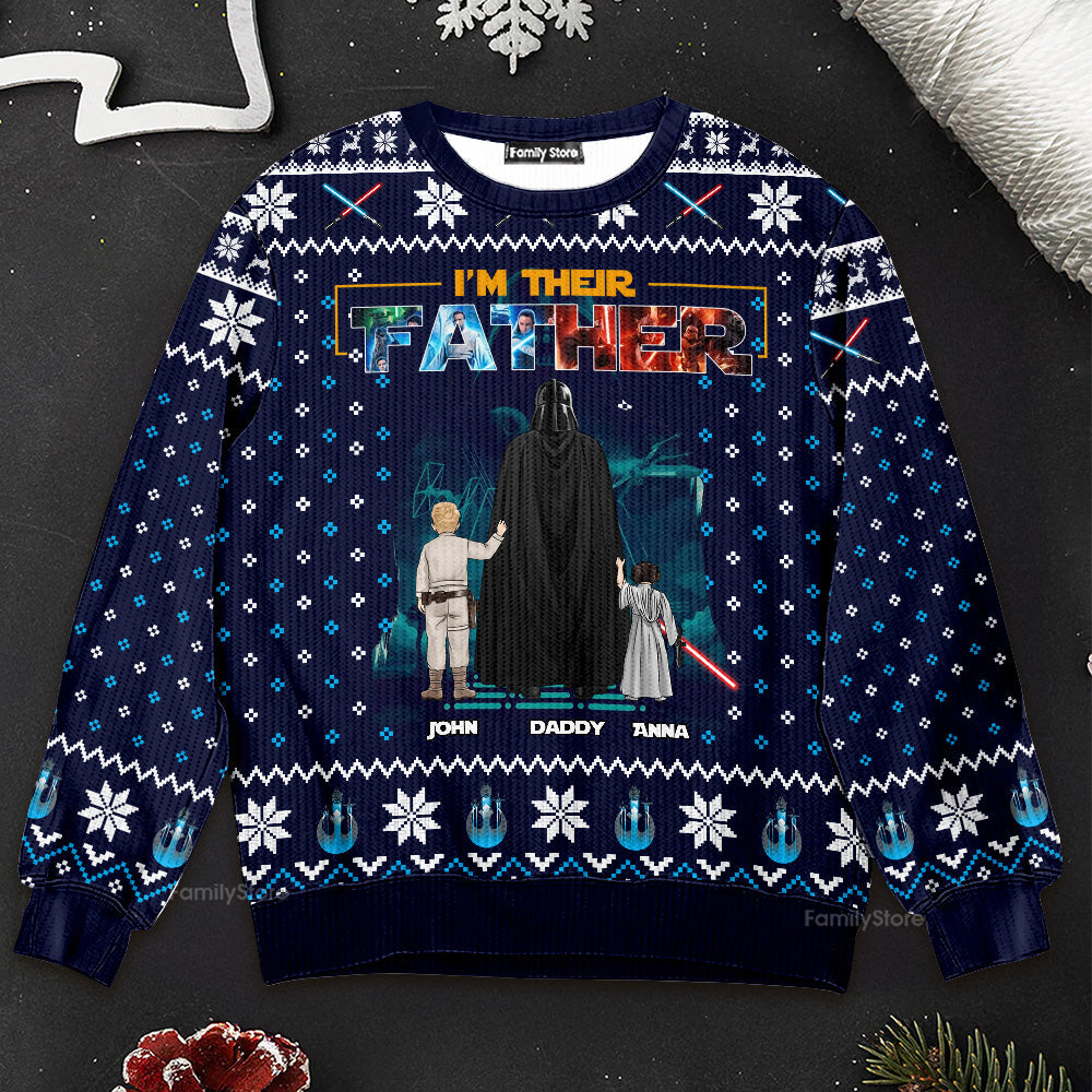 Personalized Ugly Sweater I'm Their Father for Dad Christmas Gift