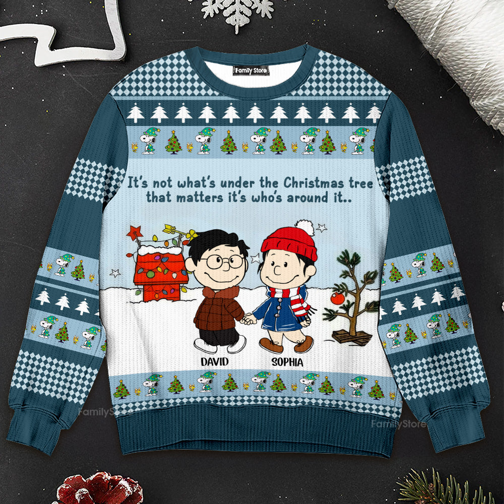 Personalized Christmas Ugly Sweater for Couples - Custom Gift