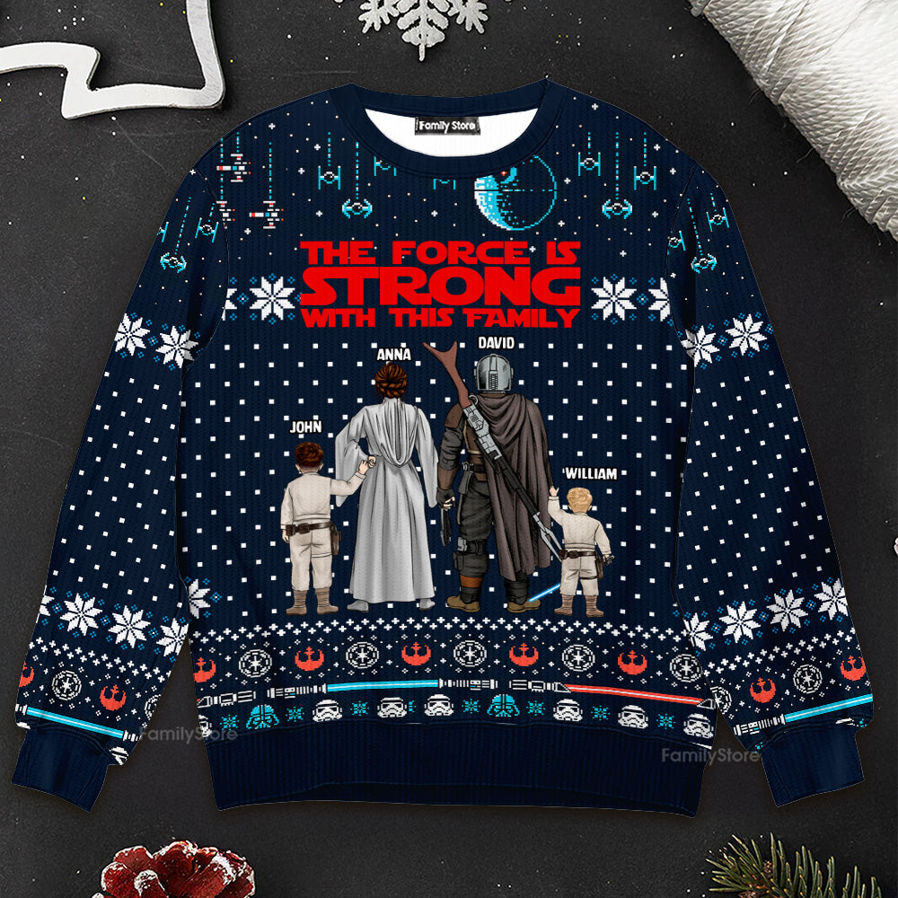 Personalized Star Wars Family Ugly Sweater Gift for Christmas