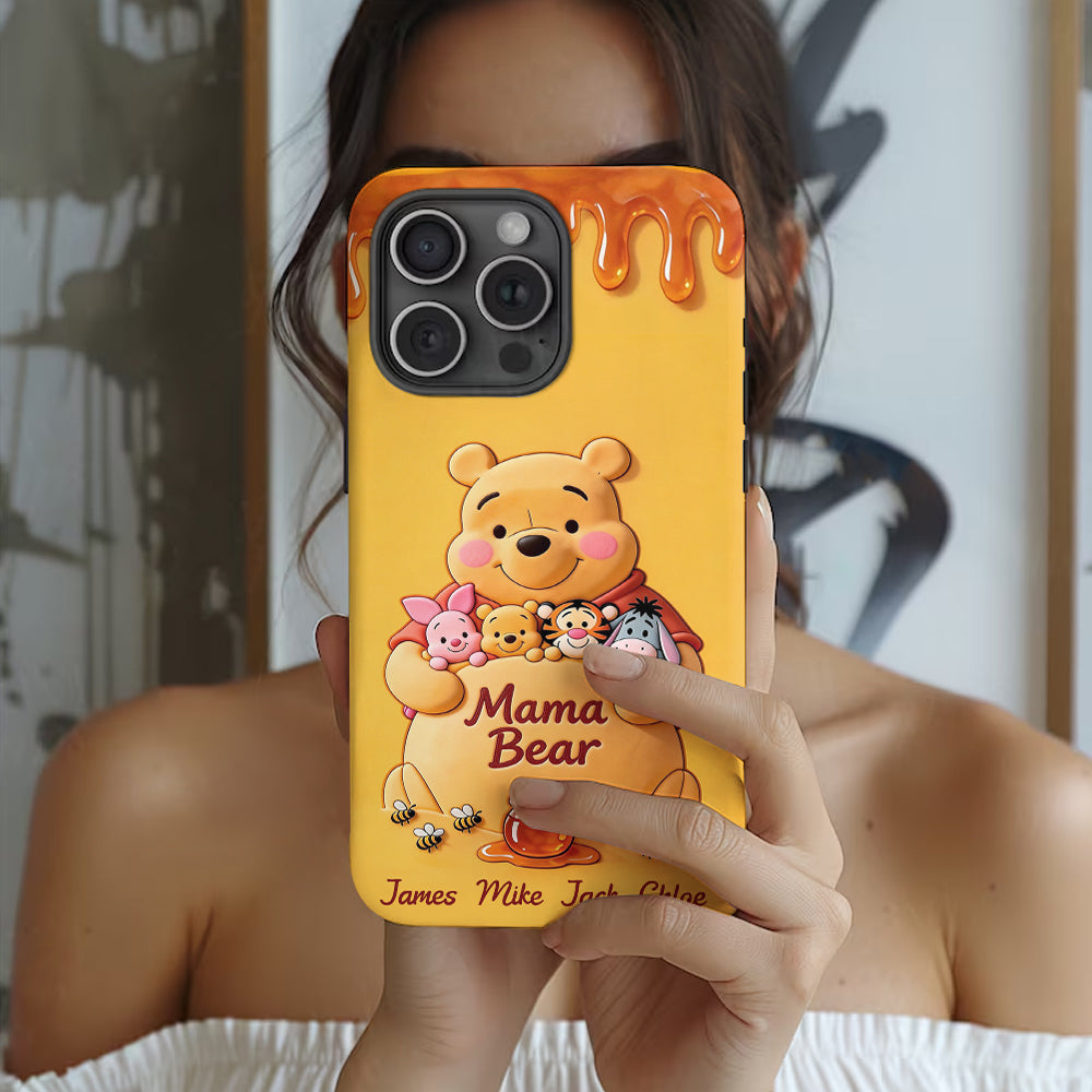 Personalized Mama Bear Phone Case Gift for Mom | Clear Silicone