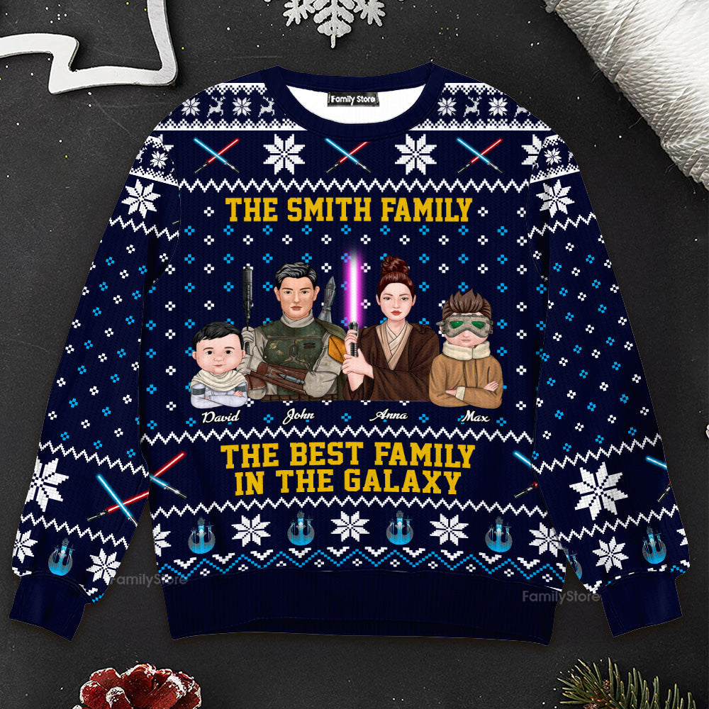 Personalized Star Wars Ugly Sweater for Family Christmas Gift