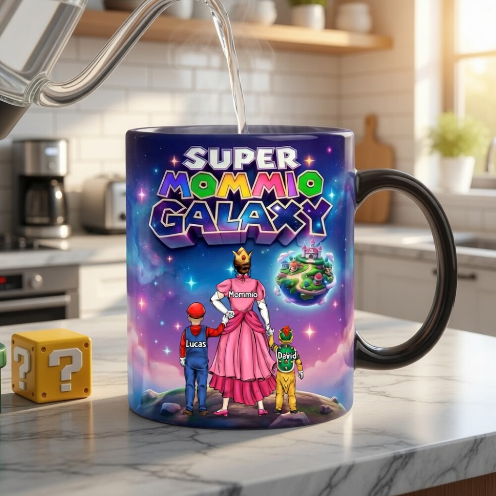 Personalized Color Changing Mug Super Mommio Galaxy Gift for Mom