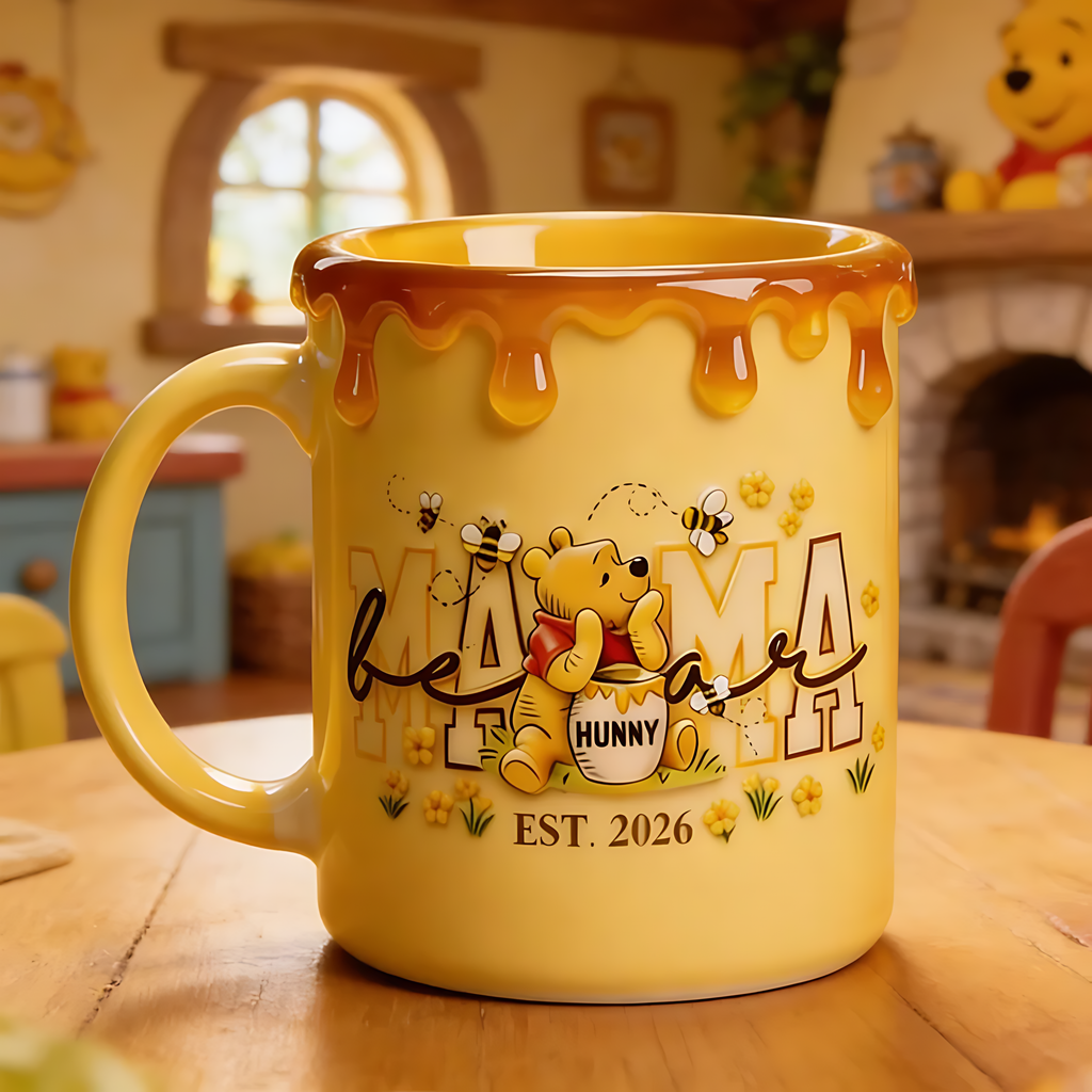 Personalized Honey Bear Accent Mug Best Mama Ever Gift for Mom