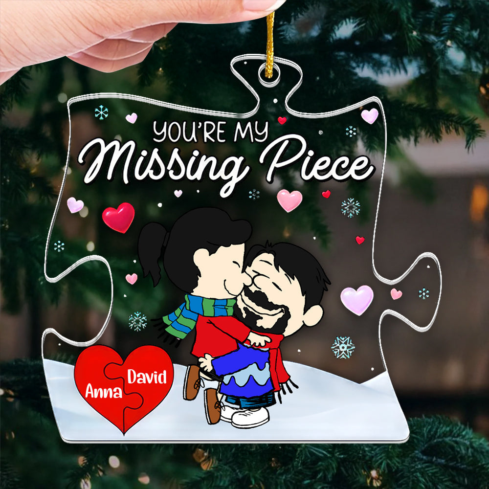 Personalized Acrylic Puzzle Ornament You're My Missing Piece Gift for Couples