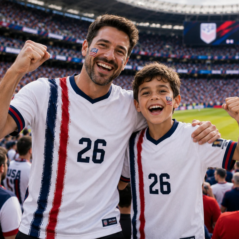 Personalized USA Soccer Jersey with Stars and Stripes - Gift for Soccer Fans