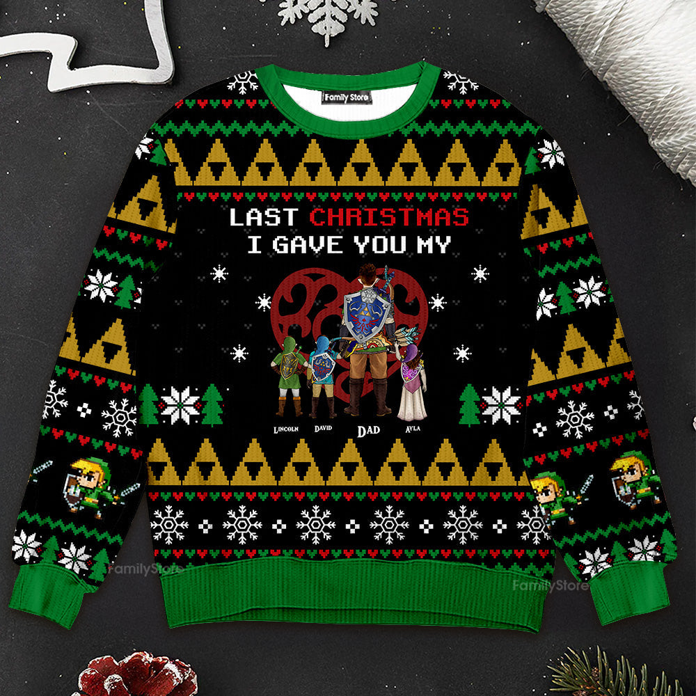 Personalized Legend of Zelda Ugly Sweater Gift for Dad