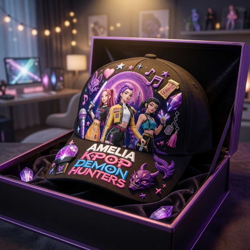 Personalized K-Pop Demon Hunters Cap for Kids | Unique Movie Gift Kid Classic Cap GradoCreations