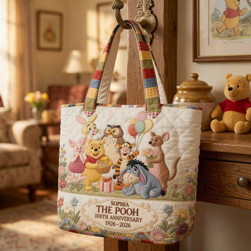 Personalized Quilted Tote Bag Celebrate Friendship for Movie Fans