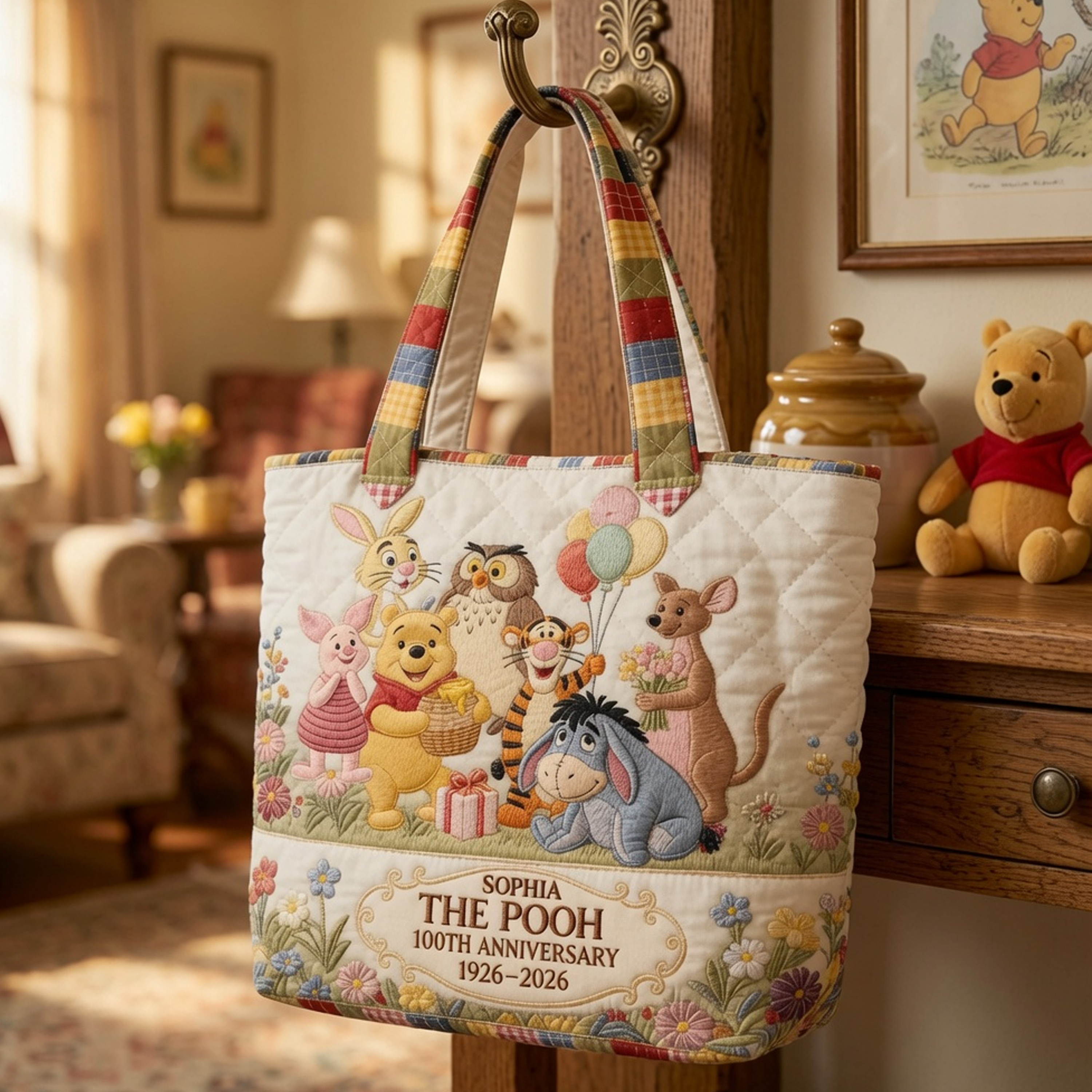 Personalized Quilted Tote Bag Celebrate Friendship for Movie Fans
