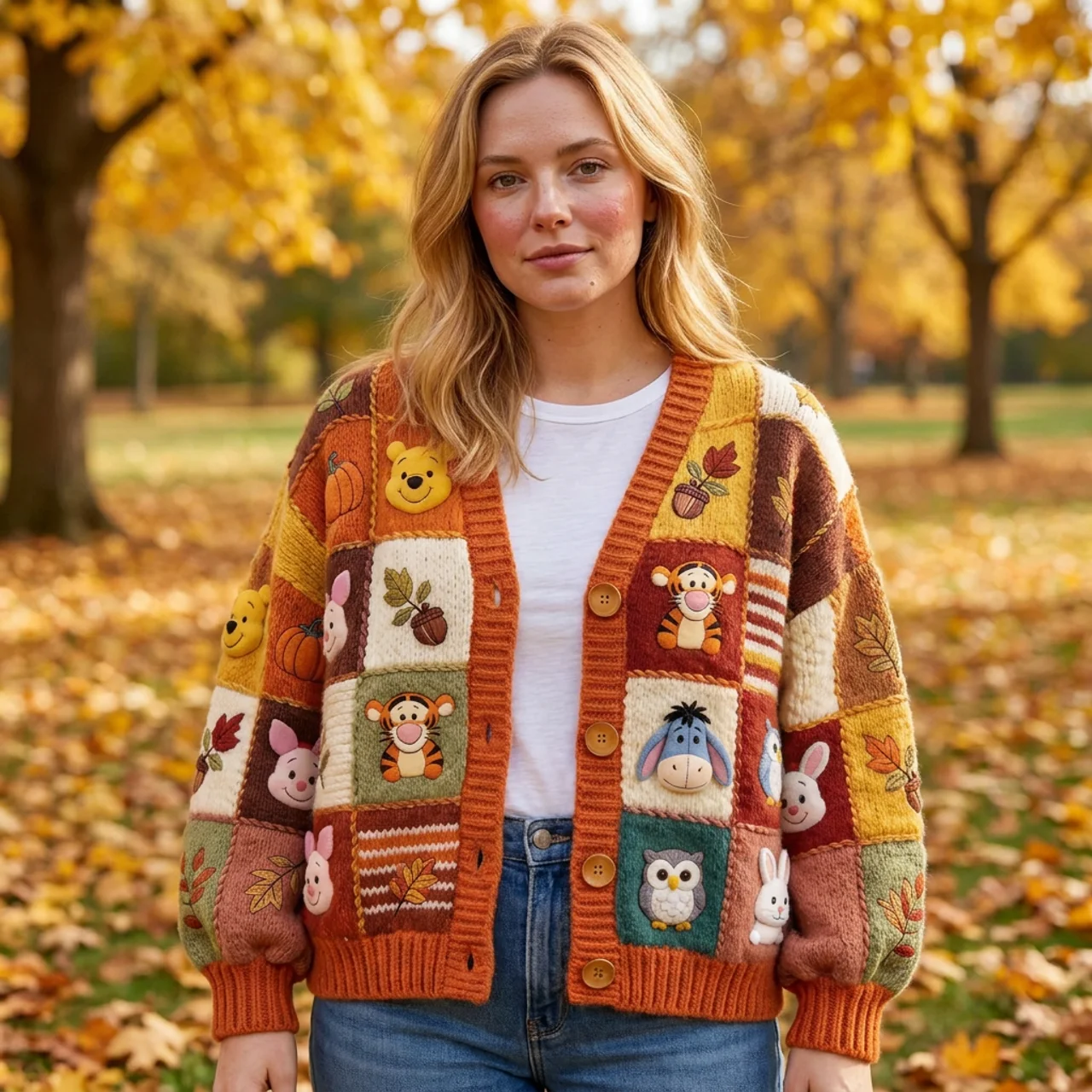 Personalized Knitted Cardigan with Autumn Vibes Gift for Her Cardigan GradoCreations