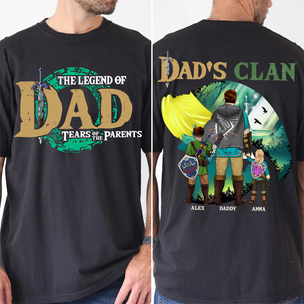 Personalized Legend of Zelda Dad T-Shirt - Custom Name Gift for Father's Day
