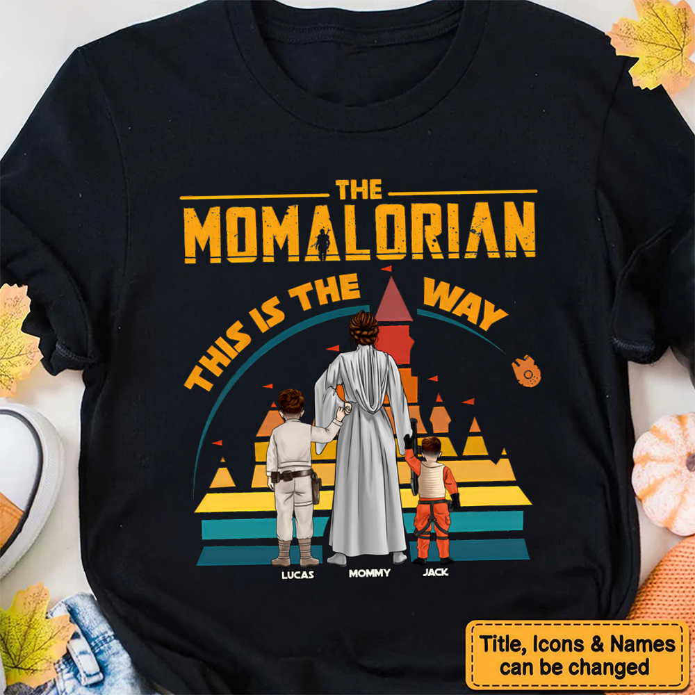 Personalized Momalorian Shirt Custom Name Gift for Mom