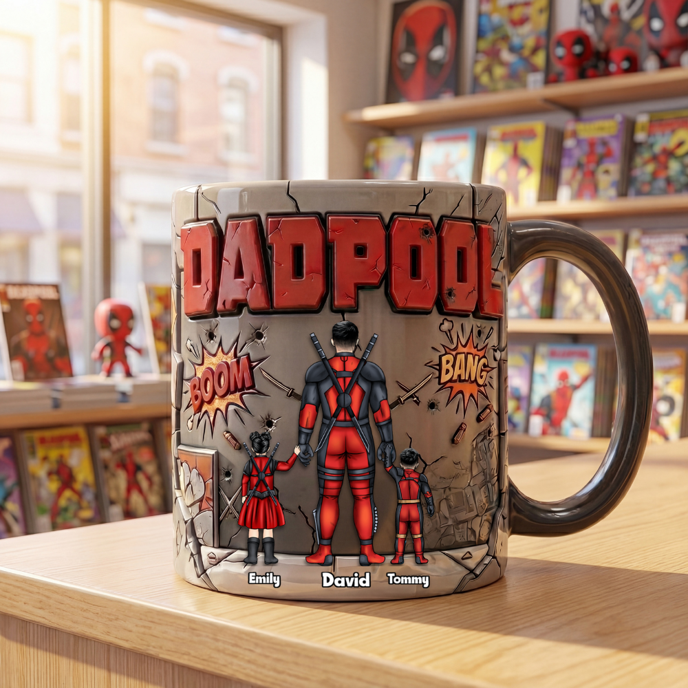Personalized Color Changing Mug Dadpool Gift for Dad