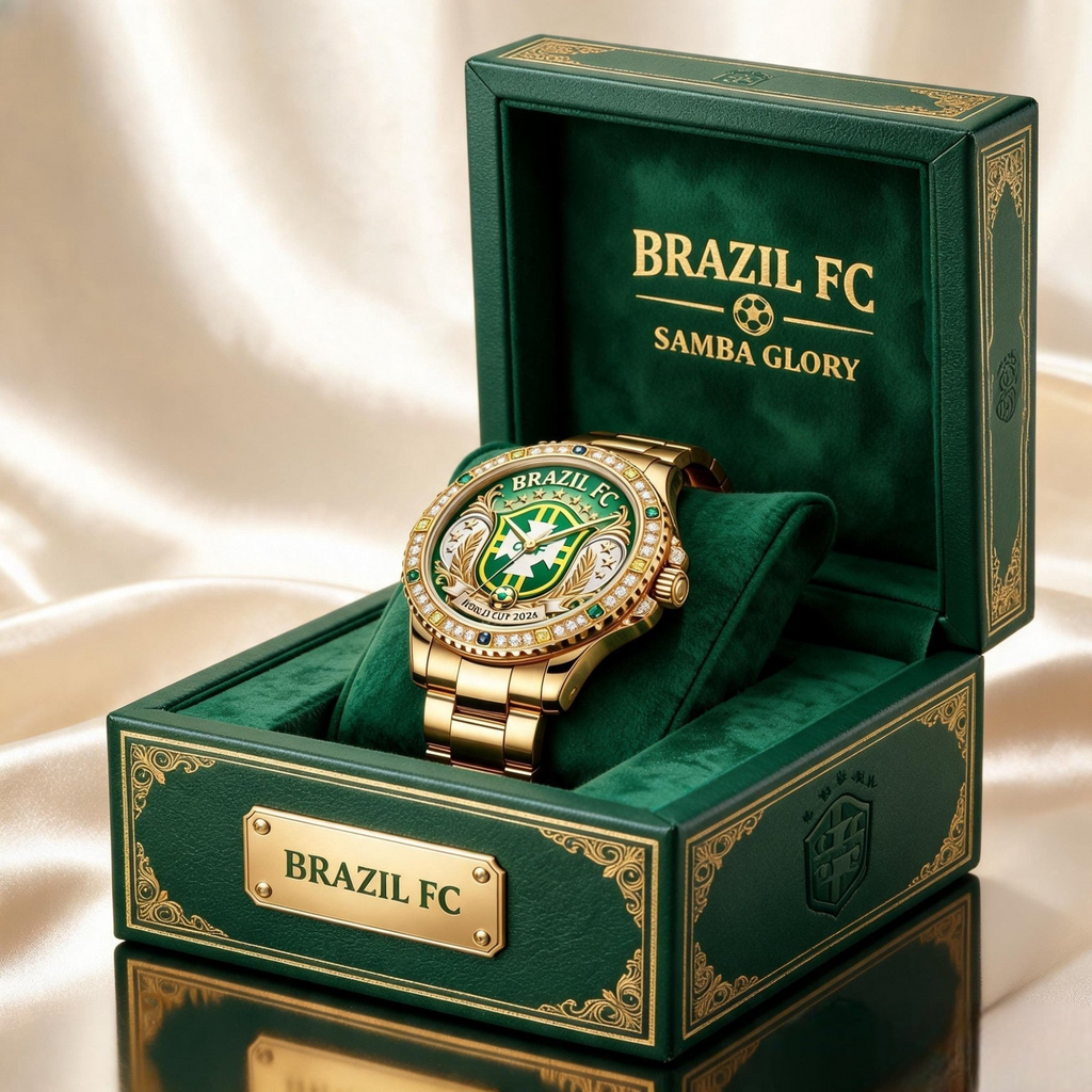 Personalized Brazil Soccer Championship 2026 Men's Watch Gift for Sport Lovers