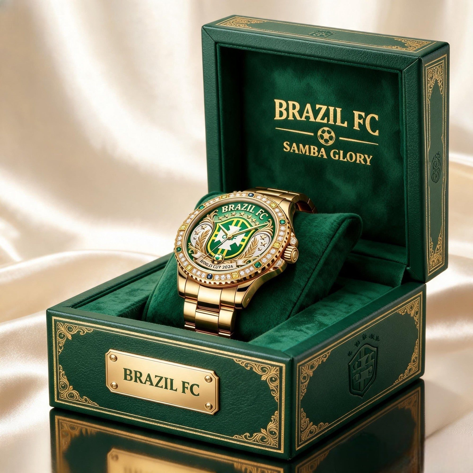 Personalized Brazil Soccer Championship 2026 Men's Watch Gift for Sport Lovers