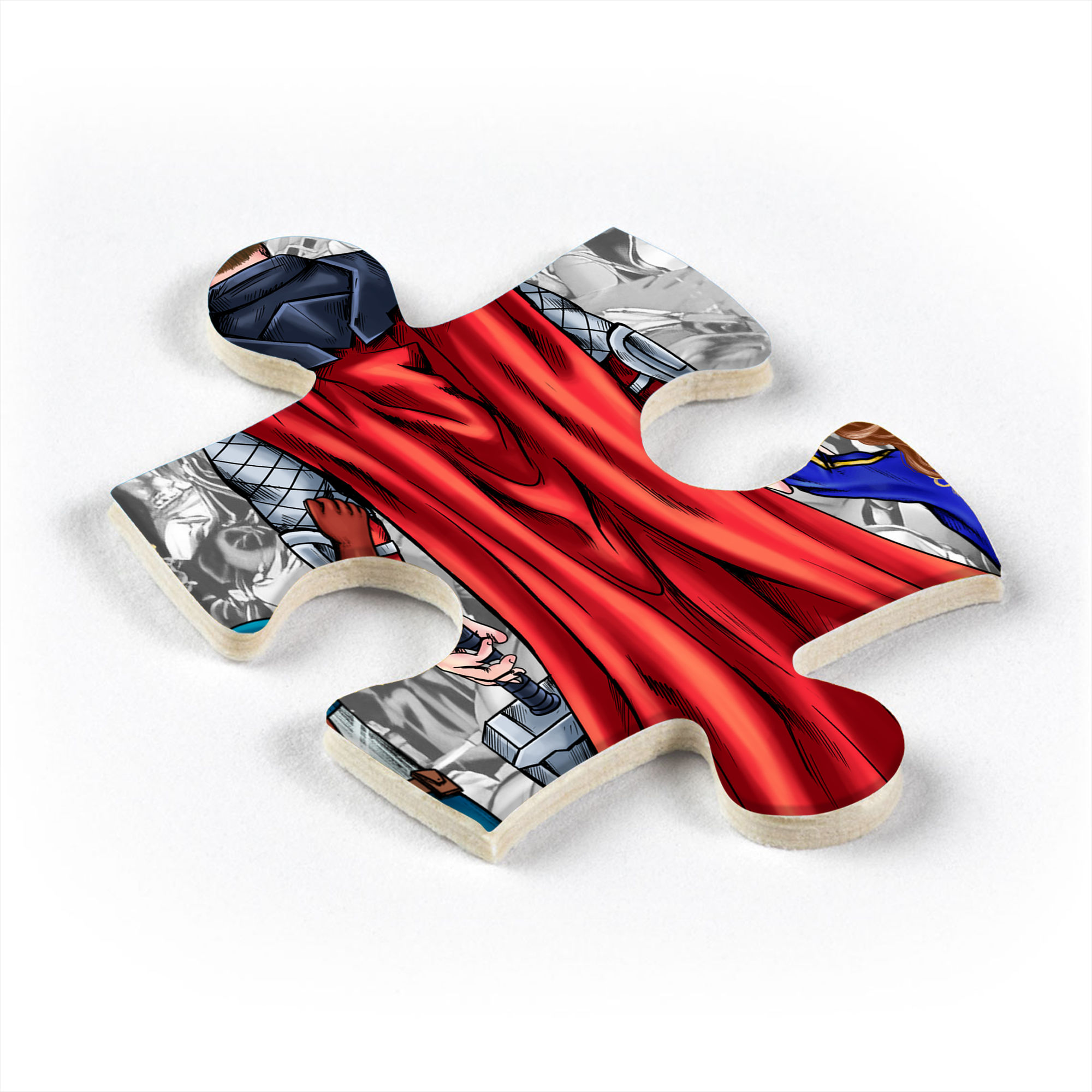 Personalized SuperDad Puzzle with Kids Custom Gift for Dad