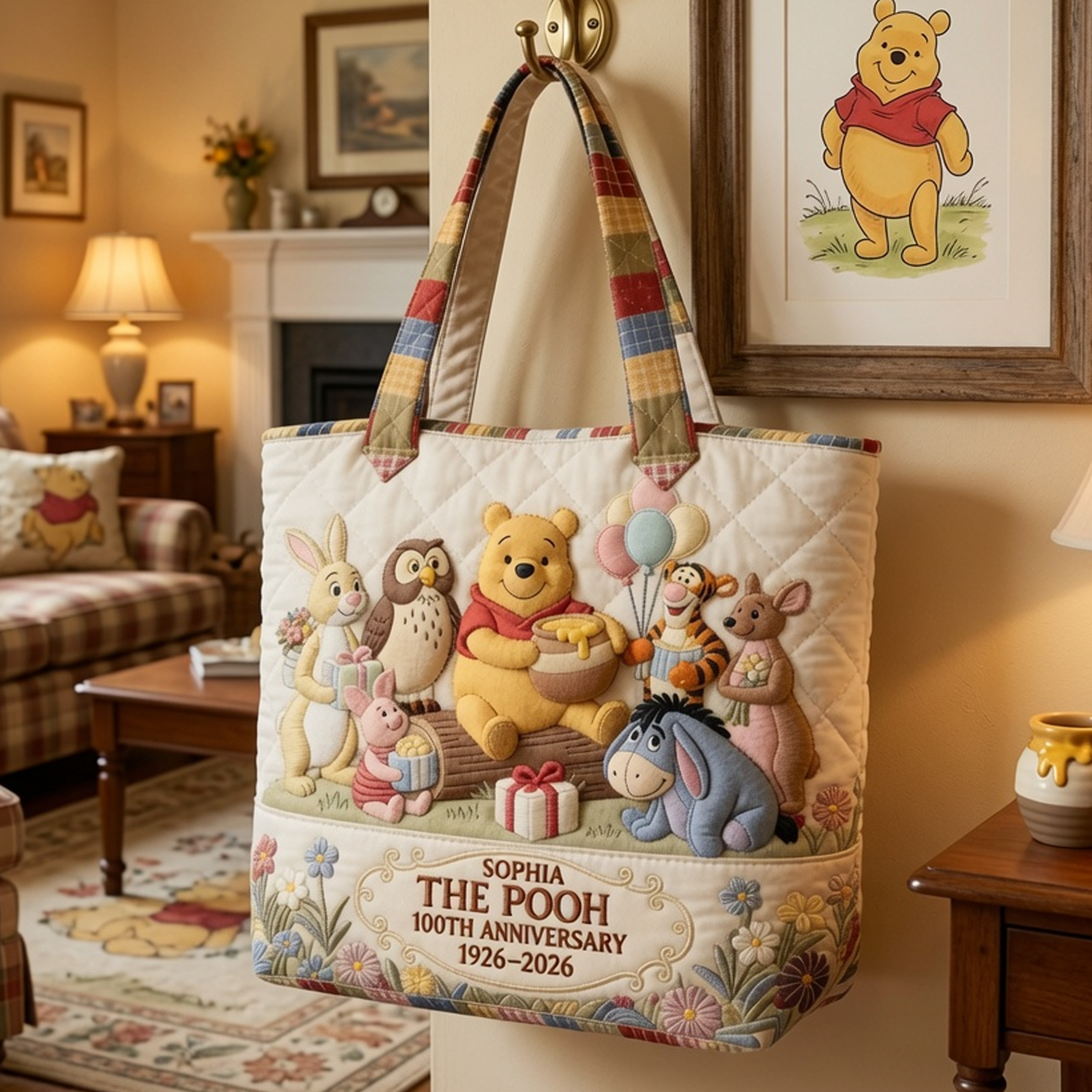 Personalized Quilted Tote Bag Celebrate 100 Years of Friendship Gift for Movie Fans